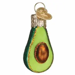 Old World Christmas 1.75 In Mini Avocado Christmas Tree Ornament , Ornament Fruit Pear Shaped Green