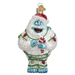 Old World Christmas 4.5 Inch Bumble Christmas Tree Ornament , Ornament Rudolph Red-Nosed White