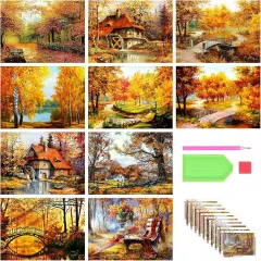 12&times;16 Inch - 10 Pack Diamond Painting Kits for Adults