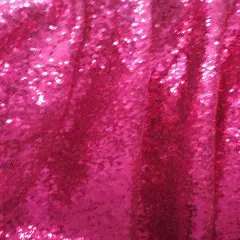 1 Yard Sparkling Sequin Backdrop Fabric Polyester Decorative Drapery 4 ft. W X 8 ft. H Fuchsia