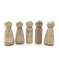 Large Royal Peg Doll Set by Pegsies&trade;