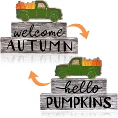 3PCS Wooden Fall Table Decoration