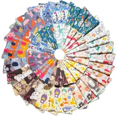 54pcs - 100% Cotton Fabric Bundle Quilt Squares 5''x5''