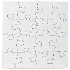 Hygloss Compoz-A-Puzzle Blank Jigsaw Puzzle 4"X5.5" 24/Pkg-16 Pieces