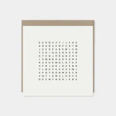 Best Dad Ever Square Word Search Card VI