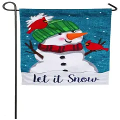 Merry Everything Snowman Garden 2 Sided Let It Snow