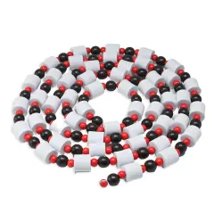 Ornativity Christmas Marshmallow Candy Garland - Rustic Xmas Holiday Wooden Farmhouse Country Wood Beaded Home and Holiday Garland Tree Decorations Boho Strand of Beads Decor 8' 3 (2 Pack)