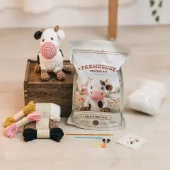 Hearth & Harbor Amigurumi Crochet Kit for Beginners Callie the Cow