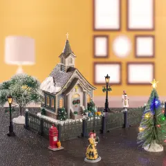 Small Town Church Set - Lemax Caddington Village