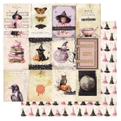 Magic Spell Collection 12x12 Sheet - Enchantments - 1 sheet 12"x12" w foil details paper (10 SHEETS)