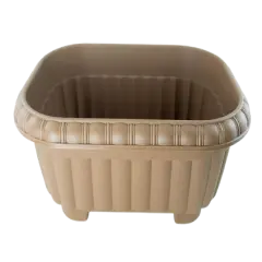 Japanese Plastic Bonsai Training Pot / Home Garden Planter 13"x 10"x 5.5" - Tan