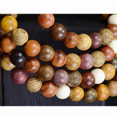 200pcs 8mm Gorgeous Natural Round Polished Rosewood Loose Beads for Jewelry Making DIY Handmade Crafts