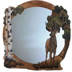 Forest Elk Mirror &ndash; 36" x 24" Wall Decor