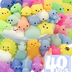 40 Pcs Tiny Mochi Squishy Toys