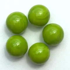 YOU CHOOSE COLOR Glass Marbles 25mm (1 inch) SHOOTER Taw Lot of 5 Lime green