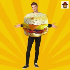 Get Real Breakfast Sandwich Adult Costume Funny Food Tunic Outfit