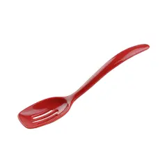 Hutzler 7.5-Inch Melamine Mini Slotted Spoon Red