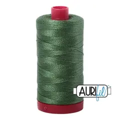 2890 Very Dark Grass Green Aurifil Cotton 12 WT Large Spool