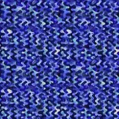 Blue Flamenco Zig Zag 44"/45" Fabric Per Yard