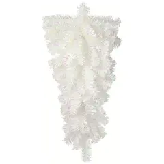 36" Metallic Teardrop Swag: Iridescent White