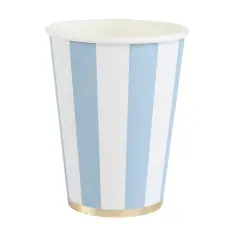 SKY BLUE SIGNATURE CABANA STRIPE CUPS