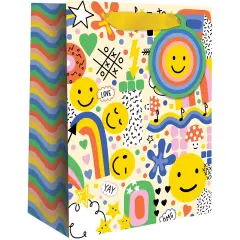 Pack/6: Happy Party Gift Bag - 6 x 3 x 7-1/2"