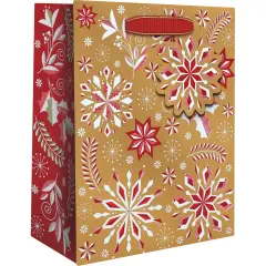Pack/6: Merriment Gold Gift Bag - 6 x 3 x 7-1/2"