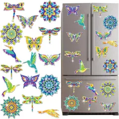 16 Pcs Spring Diamond Art Painting Magnet Kits