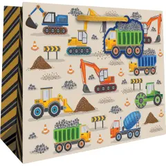 Pack/6: Construction Site Gift Bag - 10 x 4 x 8"