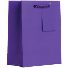 Pack/6: Matte Purple Gift Bag - 6 x 3 x 7-1/2"