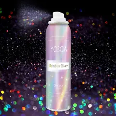 Body Glitter Spray, 150ML Holographic Glitter Hairspray, Glitter Spray for Hair Body Clothes, Quick-Drying and Long-Lasting Shiny Glitter Spray for Festival Music Concert Party Rave Accessories