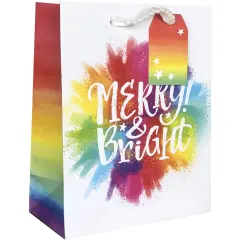 Pack/6: Merry & Bright Gift Bag - 8 x 4 x 10"