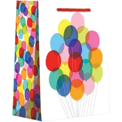 Pack/6: Bunch of Balloons Gift Bag - 4 x 2 x 5"