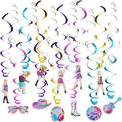 36Pcs Colorful Double Swirl Hanging Party Decorations