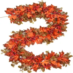 Fall Garland with Maple Leaf - 5.9Ft