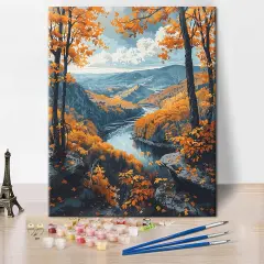 Painting by Numbers Kits on Canvas Art Crafts, 16"x20"(Frameless)