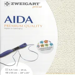 Precut Stern-Aida 14 count Gold Flecked Cream 3706/118
