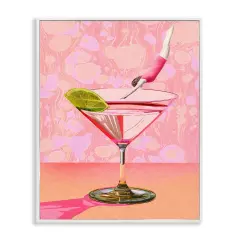 Stupell Industries Diver in Cocktail Framed Giclee Wall Art Design by Daphne Polselli