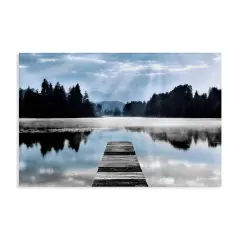 Stupell Industries Clouds & Trees Dock Reflection Canvas By Irene Weisz