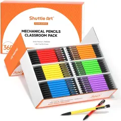 Mechanical Pencils, 360 Pack Bulk Mechanical Pencils 0.7mm Medium Point, HB #2 Lead Pencils, Assorted Barrels, Office School Supplies