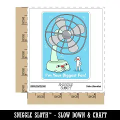 Water Bottle Sticker Set I'm Your Biggest Fan Appliance Pun Compliment Cute Waterproof Vinyl Stickers Pack Decal, Skateboard, Laptop, Car, Window, Bumper - 5 Pack