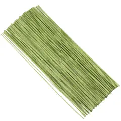 300 PCS 16 Inch Floral Wire Stems,14 Gauge Floral Wire for Wiring Fresh Flowers, Creating Floral Crowns, DIY Crafts, Artificial Flower, Green