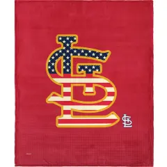 MLB Celebrate Series Silk Touch Sherpa Throw Blanket 50&times;60 Inches St. louis cardinals