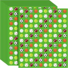 Sports Stickers for Kids Soccer Tennis Small Ball Basketball Football Baseball Themed Party Decorative Stickers for Birthday Party Reward Home Decor