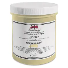 Michael Harding Non-Absorbent Acrylic Primer - Titanium Buff, 1 Liter, Jar