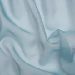 1 Yard Rose Iridescent Silk Voile Chiffon Sky Blue Like Fabric, 54 Inches Wide