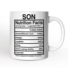 Son Nutrition Facts Mug, Birthday Gift