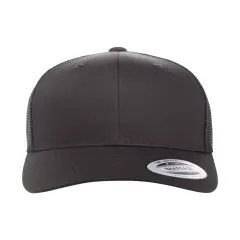 YP Classics&reg; Adult Retro Trucker Cap Vintage & Stylish Fit CHARCOAL/ NAVY