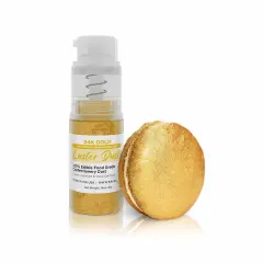 Bakell - 24K Gold Luster Dust (4g, 1x Pump) Edible Vegan Dust & Paint for Baking, Desserts and Beverages