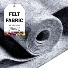 FabricLA Craft Felt Fabric - 72" Inch Wide & 1.6mm Thick Non-Stiff Felt Fabric by The Yard - Use This Soft Felt Roll for Crafts - Felt Material Pack - Heather Grey Felt, 8 Continuous Yards
